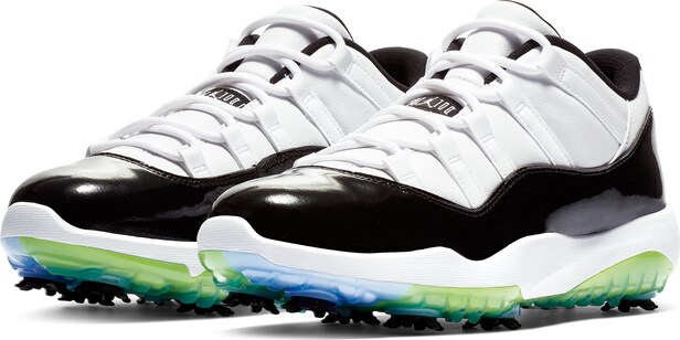 The Nike Air Jordan 11 Concord golf shoe inspired by its basketball origins is landing February 15th Golf Equipment Clubs Balls Bags Golf Digest